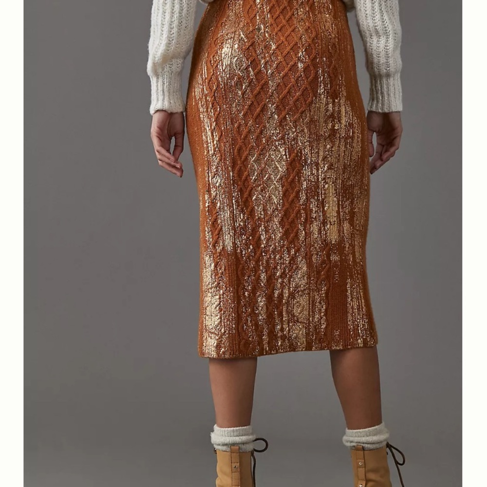 Anthropologie Rue Shimmer Midi Skirt - Picture 11 of 11